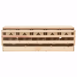 vidaXL Solid Pine Wood Chicken Laying Nest 5 Compartments Poultry Laying Nest - Additional view 4