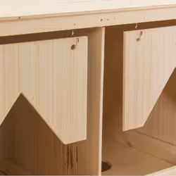 vidaXL Solid Pine Wood Chicken Laying Nest 5 Compartments Poultry Laying Nest - Additional view 7