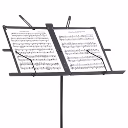 vidaXL Music Book Stand Black Steel Height Adjustable Tripod Paper Holder - Additional view 5