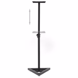 vidaXL 2x Studio Monitor Speaker Stands Black Steel Speaker Support Holder