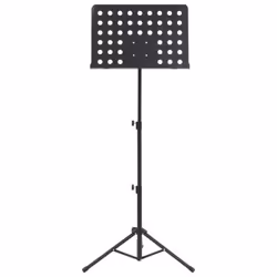 vidaXL Music Book Stand Black Steel Height-adjustable Orchestral Book Stand - Additional view 2
