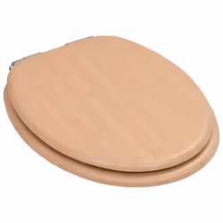 vidaXL WC Toilet Seat with Soft Close Lid MDF Bamboo Design Bathroom Bidet