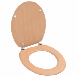 vidaXL WC Toilet Seat with Lid MDF Bamboo Design Universal Bathroom Bidet