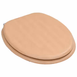 vidaXL WC Toilet Seat with Lid MDF Bamboo Design Universal Bathroom Bidet