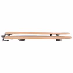 vidaXL WC Toilet Seat with Lid MDF Bamboo Design Universal Bathroom Bidet