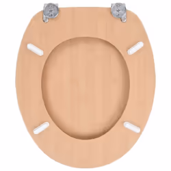vidaXL WC Toilet Seat with Lid MDF Bamboo Design Universal Bathroom Bidet - Additional view 4