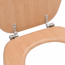 vidaXL WC Toilet Seat with Lid MDF Bamboo Design Universal Bathroom Bidet - Additional view 5