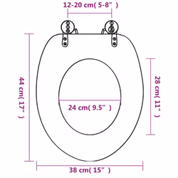 vidaXL WC Toilet Seat with Soft Close Lid Bathroom Bidet MDF Starfish Design