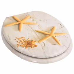vidaXL WC Toilet Seat with Soft Close Lid Bathroom Bidet MDF Starfish Design - Additional view 6