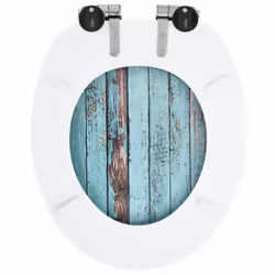 vidaXL WC Toilet Seat with Soft Close Lid MDF Old Wood Design Bathroom Bidet - Additional view 4