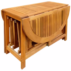 vidaXL Solid Acacia Wood Outdoor Dining Set 5 Piece Folding Patio Table Chairs - Additional view 4