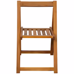 vidaXL Solid Acacia Wood Outdoor Dining Set 5 Piece Folding Patio Table Chairs - Additional view 8