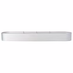 vidaXL Garden Raised Bed 400x80x44cm Galvanised Steel Silver Flower Raised Bed - Additional view 4