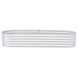vidaXL Garden Raised Bed 240x80x44cm Galvanised Steel Silver Flower Raised Bed - Additional view 4