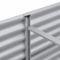 vidaXL Garden Raised Bed 240x80x44cm Galvanised Steel Silver Flower Raised Bed - Additional view 5