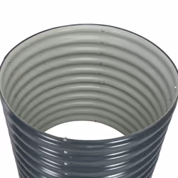 vidaXL Garden Raised Bed 80x80x81cm Galvanised Steel Grey Flower Pot Planter - Additional view 2