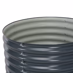 vidaXL Garden Raised Bed 80x80x81cm Galvanised Steel Grey Flower Pot Planter - Additional view 3