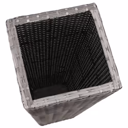 vidaXL 3x Garden Raised Beds Poly Rattan Grey Outdoor Flower Pot Planter Box - Additional view 4