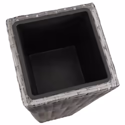 vidaXL 3x Garden Raised Beds Poly Rattan Grey Outdoor Flower Pot Planter Box - Additional view 5