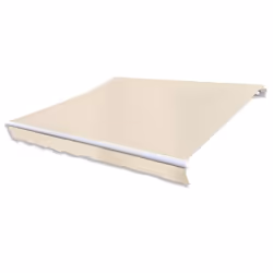 vidaXL Folding Awning Manual Operated 300cm Cream Patio Canopy Solar Shade