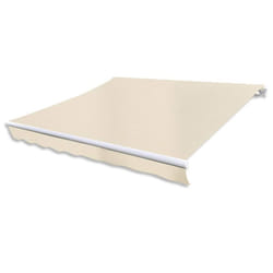 vidaXL Folding Awning Manual Operated 300cm Cream Patio Canopy Solar Shade