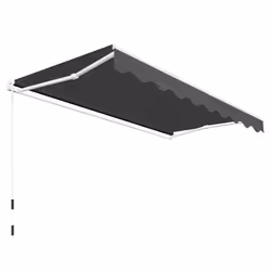 vidaXL Folding Awning Manual Operated 300cm Anthracite Canopy Solar Shade - Additional view 2