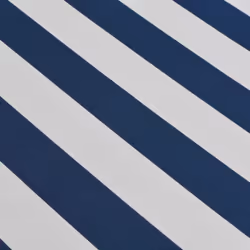 vidaXL Folding Awning Manual Operated Anthracite/Blue and White Multi Sizes - blue and white
