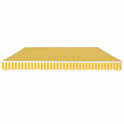 vidaXL Folding Awning Manual Operated 400 cm Yellow/White