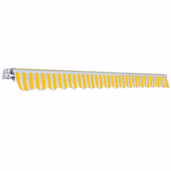 vidaXL Folding Awning Manual Operated 400 cm Yellow/White