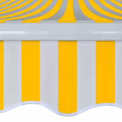 vidaXL Folding Awning Manual Operated 400 cm Yellow/White - Additional view 4