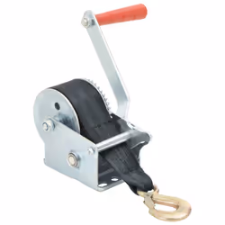 vidaXL Hand Winch with Strap Business Hoist Lift Winch Puller Multi Models - 360 kg