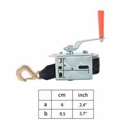 vidaXL Hand Winch with Strap Business Hoist Lift Winch Puller Multi Models - 360 kg