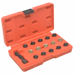 vidaXL 16x Spark Plug Thread Repair Tool Kit M14x1.25 Re-thread Repair Tool
