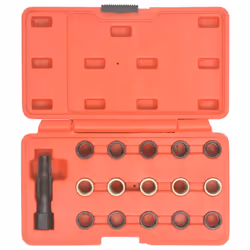 vidaXL 16x Spark Plug Thread Repair Tool Kit M14x1.25 Re-thread Repair Tool