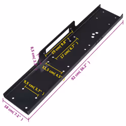 vidaXL Mounting Plate 12000lbs Universal Winch Tray Base Off Road Recovery - Additional view 6