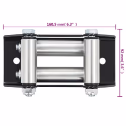 vidaXL 4-Way Fairlead Steel 3500-4500lbs Rollers Winch Leads Off Road Recovery - Additional view 5