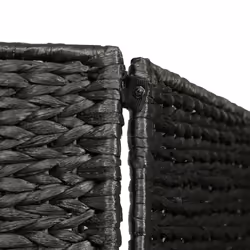 vidaXL 5-Panel Room Divider Black 193x160cm Water Hyacinth Privacy Screen - Additional view 4