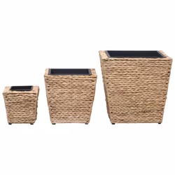 vidaXL Raised Beds Planter Flower Box Pot Living Room 3 pcs Water Hyacinth - Additional view 2