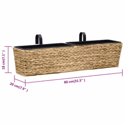 vidaXL Planters Raised Bed Plant Stand Flower Box Indoor 2 pcs Water Hyacinth - Additional view 8
