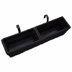 vidaXL Planters Raised Bed Plant Stand Flower Box 2 pcs Water Hyacinth Black