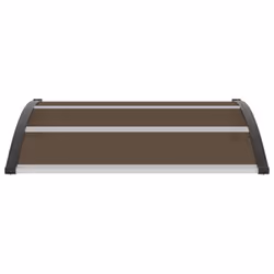 vidaXL Door Canopy Black 120x100cm PC Window Rain Porch Shade Awning Shelter - Additional view 9