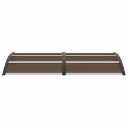 vidaXL Door Canopy Black 200x100cm PC Window Rain Porch Shade Awning Shelter - Additional view 8