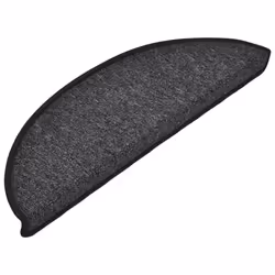 vidaXL 15x Carpet Stair Treads Anthracite 56x17cm Step Rug Protector Sheet