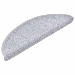 vidaXL 15x Carpet Stair Treads Light Grey 56x17cm Step Rug Protector Sheet