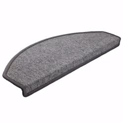 vidaXL 15x Carpet Stair Treads Dark Grey 65x24cm Step Rug Protector Sheet