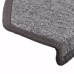 vidaXL 15x Carpet Stair Treads Dark Grey 65x24cm Step Rug Protector Sheet - Additional view 6