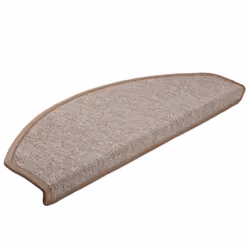 vidaXL 15x Carpet Stair Treads Light Brown 65x24cm Step Rug Protector Sheet