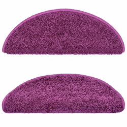 vidaXL Carpet Stair Treads 15 pcs Violet Stair Mat Protector Runner Rug Carpet - Additional view 2