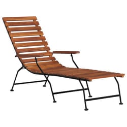 VidaXL 44390 outdoor chair Terrace Padded seat Acacia wood, Steel