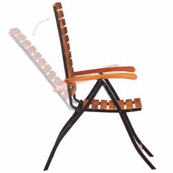 VidaXL 44391 outdoor chair Terrace Acacia wood, Steel - Additional view 4